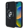 Puzdro Karl Lagerfeld pre iPhone 16 Plus 6,7" KLHMP16MSCMKCRHK čierne tvrdý silikón Karl&Choupette Heads Ring MagSafe