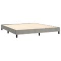 vidaXL Posteľný rám boxsping s matracom bledosivý 160x200 cm zamat