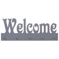 vidaXL Nástenný vešiak WELCOME sivý 74x29,5 cm