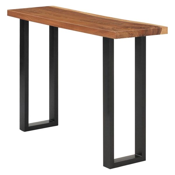 vidaXL Konzolový stolík, drevo suar 110x35x75 cm