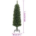 vidaXL Úzky umelý vianočný stromček so stojanom, zelený 120 cm, PVC