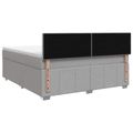vidaXL LED boxspring posteľ s matracom Svetlosivá 180 x 200 cm Látka