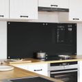 vidaXL Kuchynský obklad 2 ks Čierna 70 x 60 cm tvrdené sklo