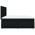 vidaXL Posteľný rám boxspring s matracom čierny 180x200 cm látka