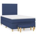 vidaXL Boxspring posteľ s matracom modrá 120x200 cm látka