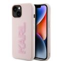 Puzdro Karl Lagerfeld pre iPhone 15 6,1" KLHCP15S3DMBKCP ružové HC 3D Logo Glitter
