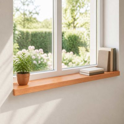 vidaXL Parapety 2 ks Lak 90 x 20 x 2 cm Masívne bukové drevo