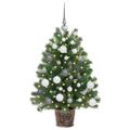 vidaXL Umelý vianočný stromček s 150 LED-i Zelená 95 cm PE a PVC