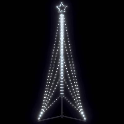 vidaXL LED vianočný stromček 525 LED studená biela 302 cm
