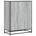 vidaXL Skrinka na topánky sivá sonoma 75x38x97,5cm kompozit. drevo+kov