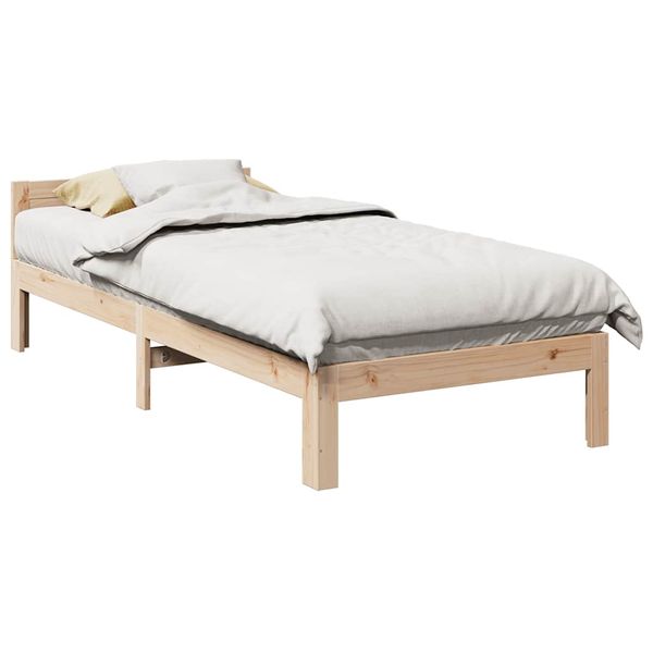 vidaXL Posteľný rám bez matraca 80x200 cm borovicový masív