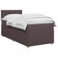 vidaXL Posteľ boxspring s matracom Tmavohnedá 90 x 200 cm Látka