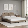 vidaXL Rám postele Viana bez matraca kapučínový 160x200 cm umelá koža