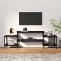 vidaXL TV skrinka čierna 157x35x52 cm spracované drevo