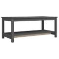 vidaXL Konferenčný stolík sivý 110x55x45 cm borovicový masív