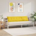 vidaXL Poduška na chrbát Svetložltá 200 x 19 x 50 cm látka