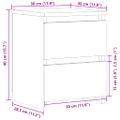 vidaXL Nočný stolík staré drevo 30x30x40 cm kompozitné drevo