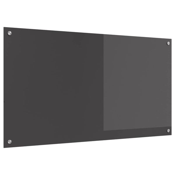 vidaXL Kuchynský obklad Tmavo šedá 110 x 60 cm tvrdené sklo