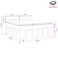 vidaXL LED boxspring posteľ s matracom Svetlosivá 180 x 200 cm Látka