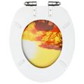 vidaXL WC sedadlo s pomalým sklápaním MDF dizajn Savana