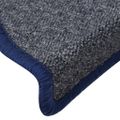 vidaXL Schodové rohože 15 ks 56x17x3 cm tmavošedé a modré polkruhové