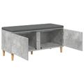 vidaXL Predsieňová lavica s vankúšom Betónovo Sivá 100 x 38 x 46 cm