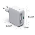 HAMA GaN, Rýchlonabíjačka, 2x USB-C PD/QC 65W Odn
