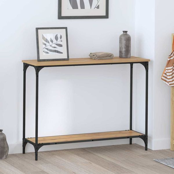 vidaXL Konzolový stôl dub artisan 101 x 30.5 x 75 cm Kompozitné drevo