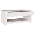 vidaXL Konferenčný stolík so zásuvkou Drammen Biela 99 x 55 x 45 cm