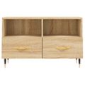 vidaXL TV skrinka dub sonoma 80x36x50 cm spracované drevo