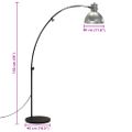 vidaXL Podlahová lampa 25 W starožitná strieborná 150 cm E27
