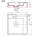 vidaXL Umývadlo z minerálneho/mramoroveho odliatku 50x50x12,3 cm biele
