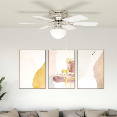 vidaXL Stropný ventilátor s osvetlením Ø 82 cm Biela