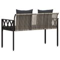 vidaXL Záhradné lavičky 2 -Seater 116 x 56 x 75 cm polyratan