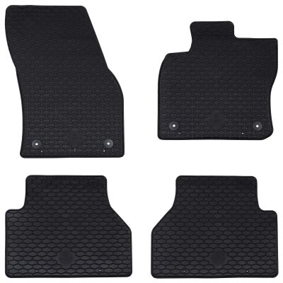 vidaXL Autokoberec 4 pcs Čierna vhodné pre VW CADDY 2020- Guma