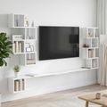 vidaXL Nástenná polica na TV Biela 160 x 15 x 94 cm Kompozitné drevo