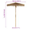 vidaXL Tiki slnečník s baldachýnom z banánového listu 150 cm bambus