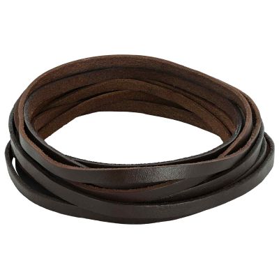 vidaXL Kožený remienok Tmavohnedá 200 x 0,8 cm Koža