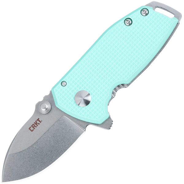 CRKT CR-2485B Squid™ Compact Blue malý vreckový nôž 4,4 cm, Stonewash, bledomodrá, G10, oceľ