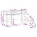 vidaXL Detská vyvýšená posteľ bez matraca 80x200 cm borovica
