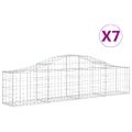vidaXL Oblúkový gabionový kôš 7 ks 200x30x40/60 cm pozinkované železo