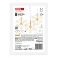 LED vianočný záves – snehové vločky, 84 cm, vnútorný, teplá biela