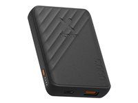 Power banka - 5000 mAh - 12 Watt - Fast Charge - 2 výstupné konektory (USB, 24 pin USB-C) - čierna