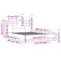 vidaXL Posteľný rám s čelom biely 120x200 cm kompozitné drevo
