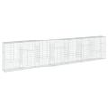 vidaXL Gabiónový kôš s krytom 700x50x150 cm pozinkované železo