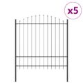 vidaXL Záhradný plot WOERDEN 5 ks 170 x 215 cm Sivá