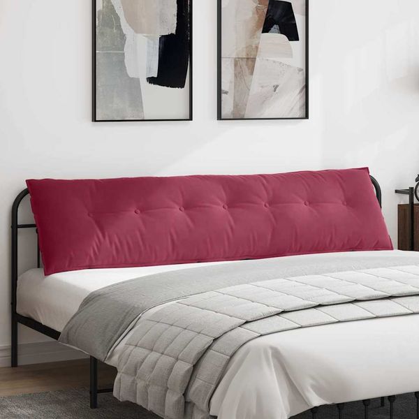 vidaXL Poduška na chrbát Víno červené 200 x 50 cm Kordúrová tkanina