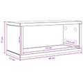 vidaXL Roh na skladovanie CD 2 ks Dubové drevo 40 x 17 x 17 cm