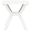 vidaXL Bistro stolík, biely 70x70x72 cm, plast