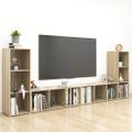 vidaXL TV skrinky 4 ks dub sonoma 107x35x37 cm drevotrieska